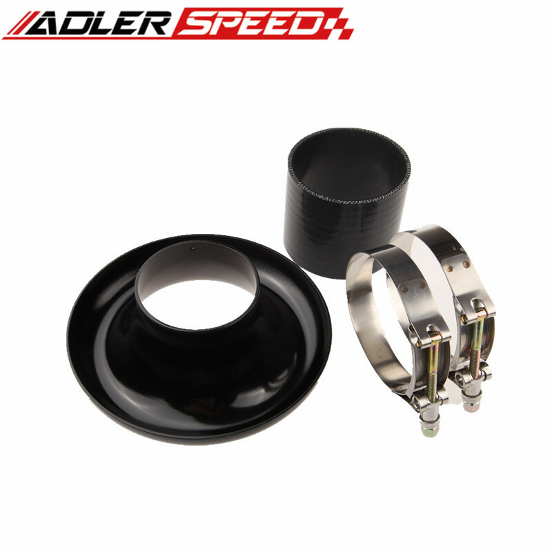 3" Universal Black Velocity Stack For Cold/Ram Engine Air Intake/Turbo Horn