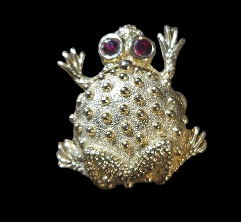Helena Rubinstein Heaven Scent Solid Perfume Compact Frog Red w/ Perfume
