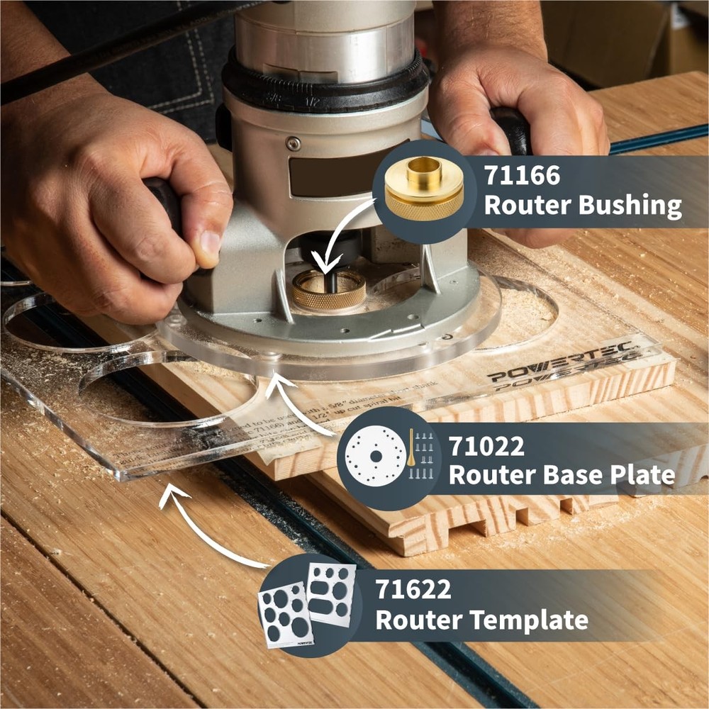 Router Guide Bushing Solid Brass 5/8", Short Shank Precision Router Bushings ...