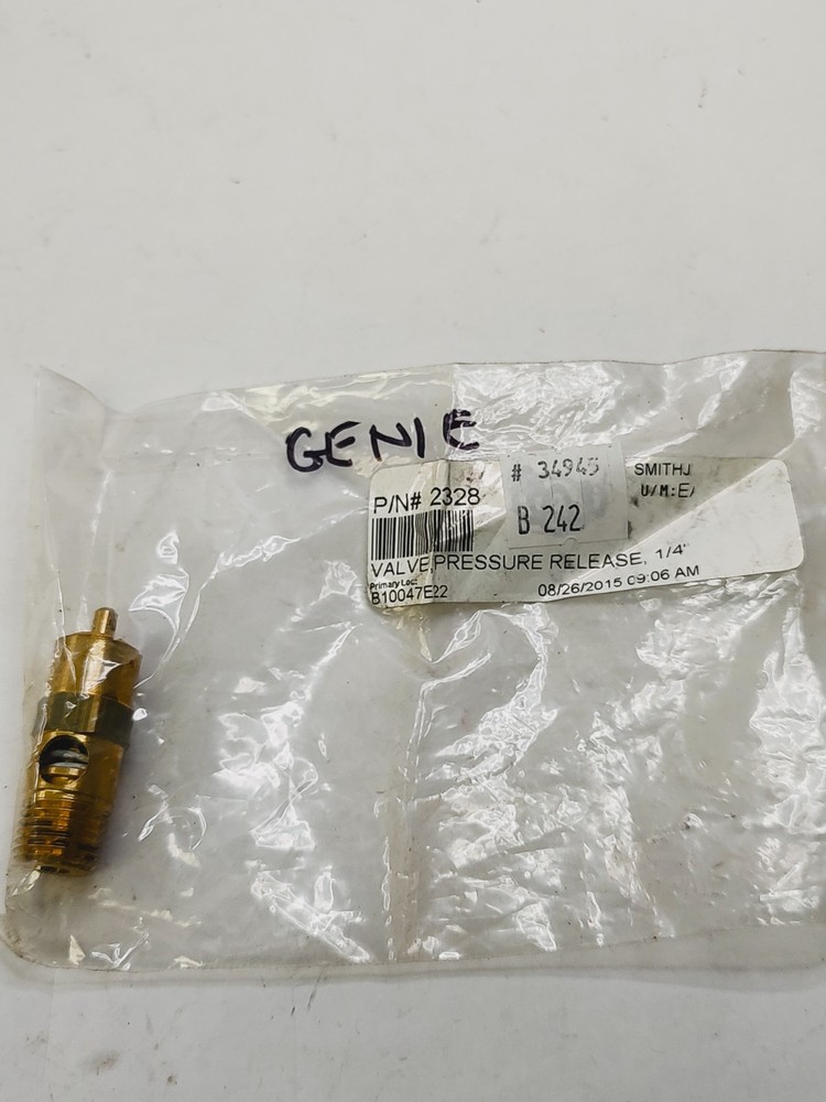 Genie 2328 Pressure Release Valve 1/4"