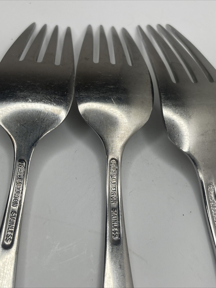 Reed & Barton RDS69/Denmark Vtg Stainless Flatware 5pc forks/knife