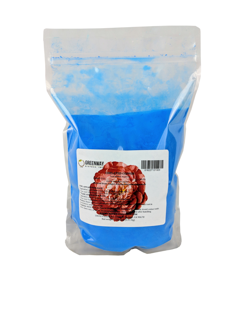 Chelated Copper EDTA Fertilizer 14% Copper Hydroponics & Soil Suitable 2 Pounds