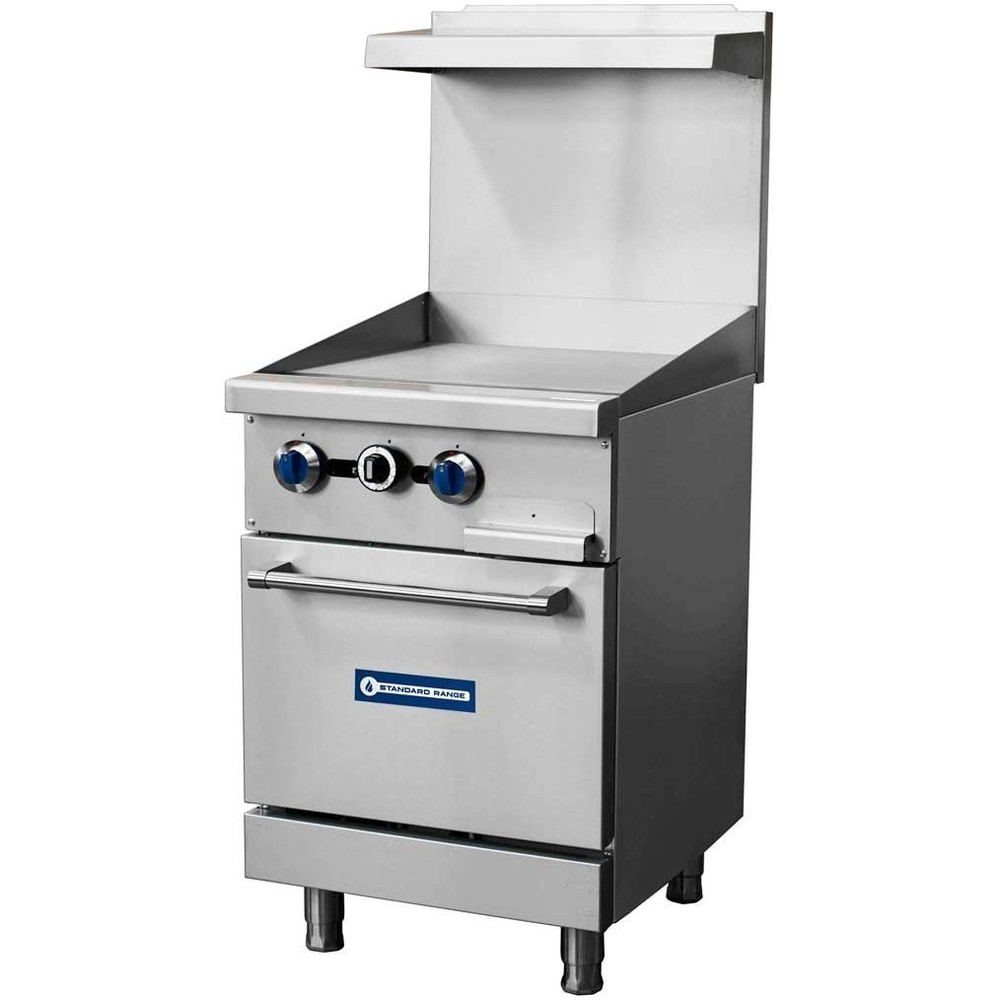 24" Range - 24" top griddles and 1 standard oven