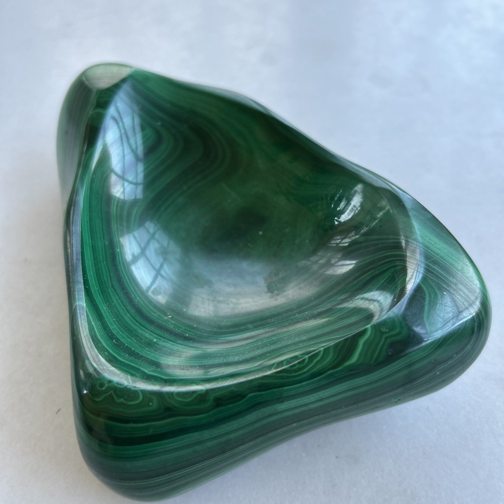 Natural Malachite Polished Bowl
