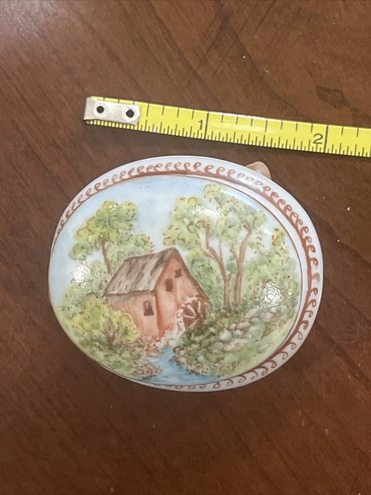 Hand Painted Porcelain Trinket Jar