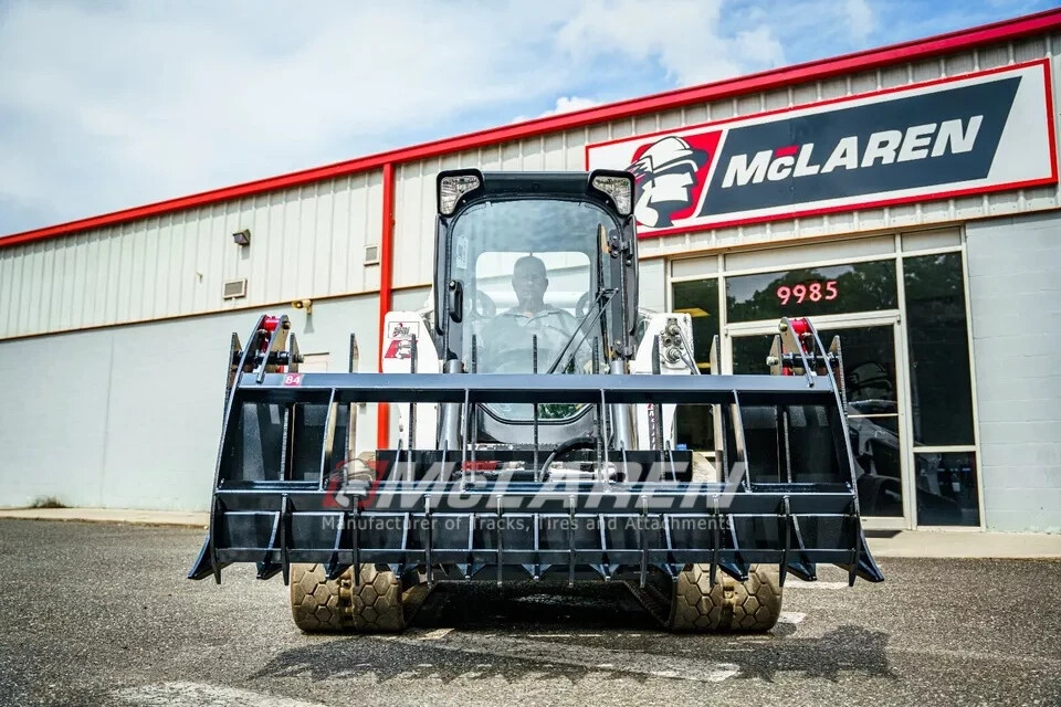 Track Loader Rock Rake Grapple Bucket Attachment for CAT 78" Wide