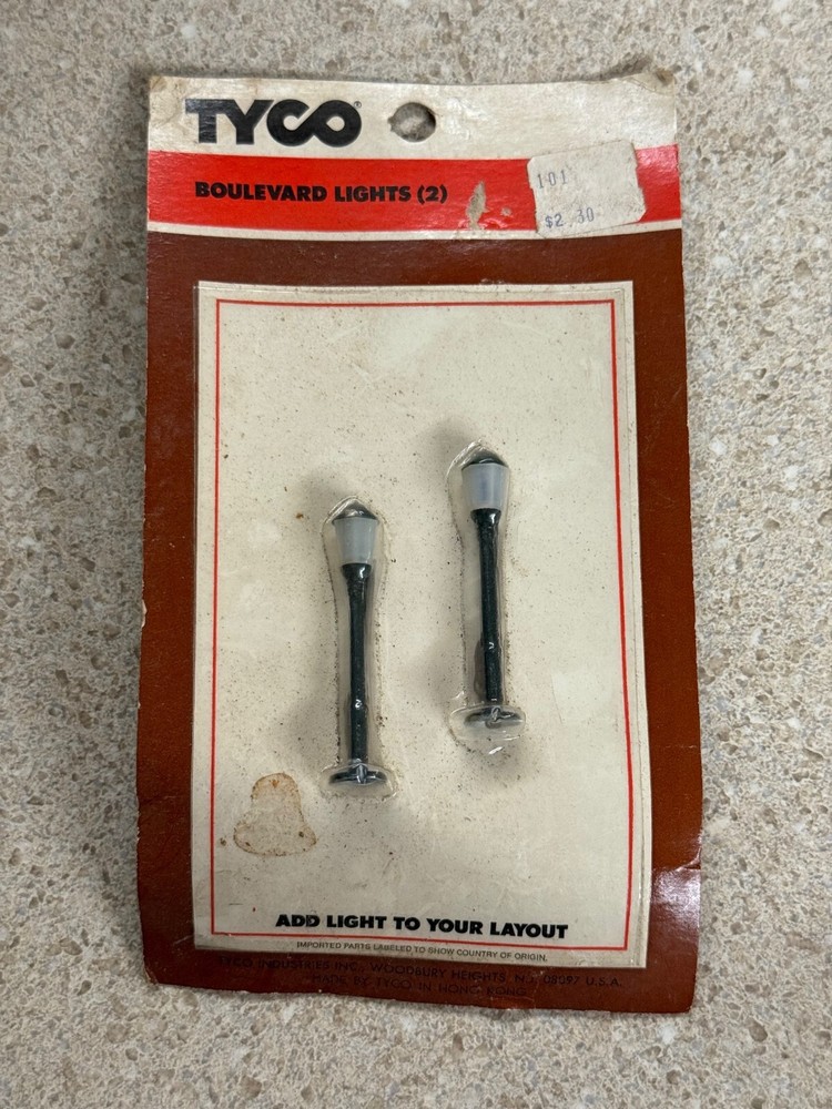 Tyco HO Boulevard lights 2ct New NOS