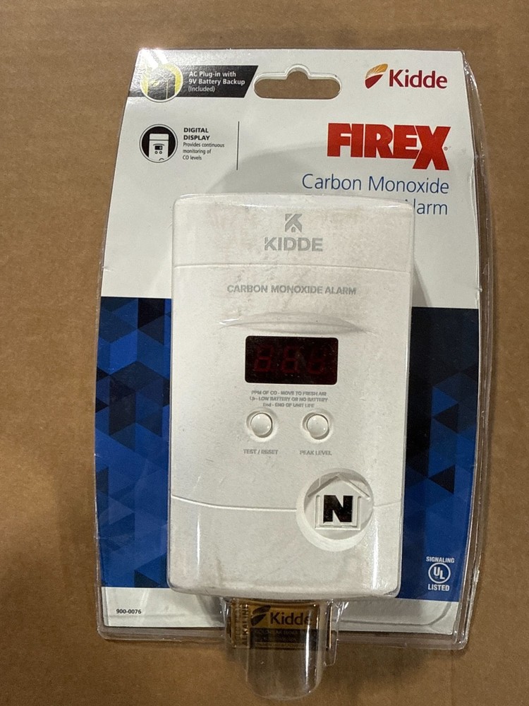 OPEN BOX - Kidde Carbon Monoxide Detector, Plug In Wall - 2pk