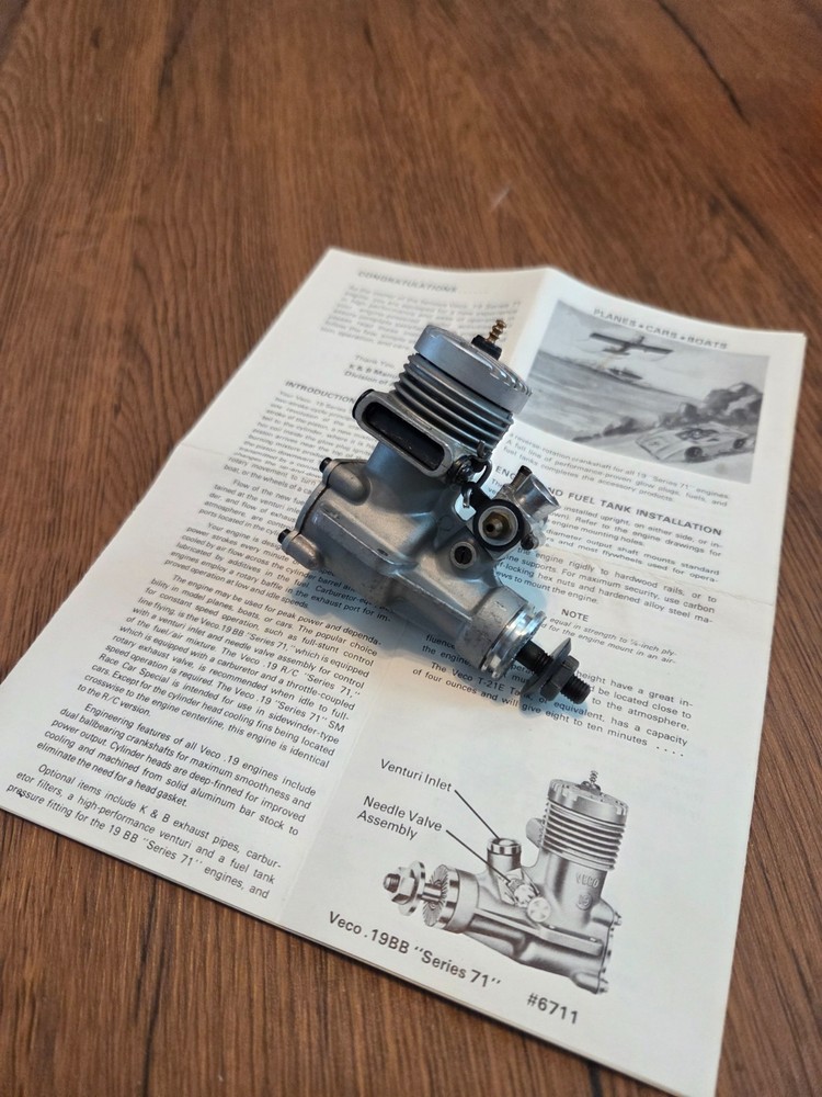 k&b veco .19 r/c series 71 nitro engine