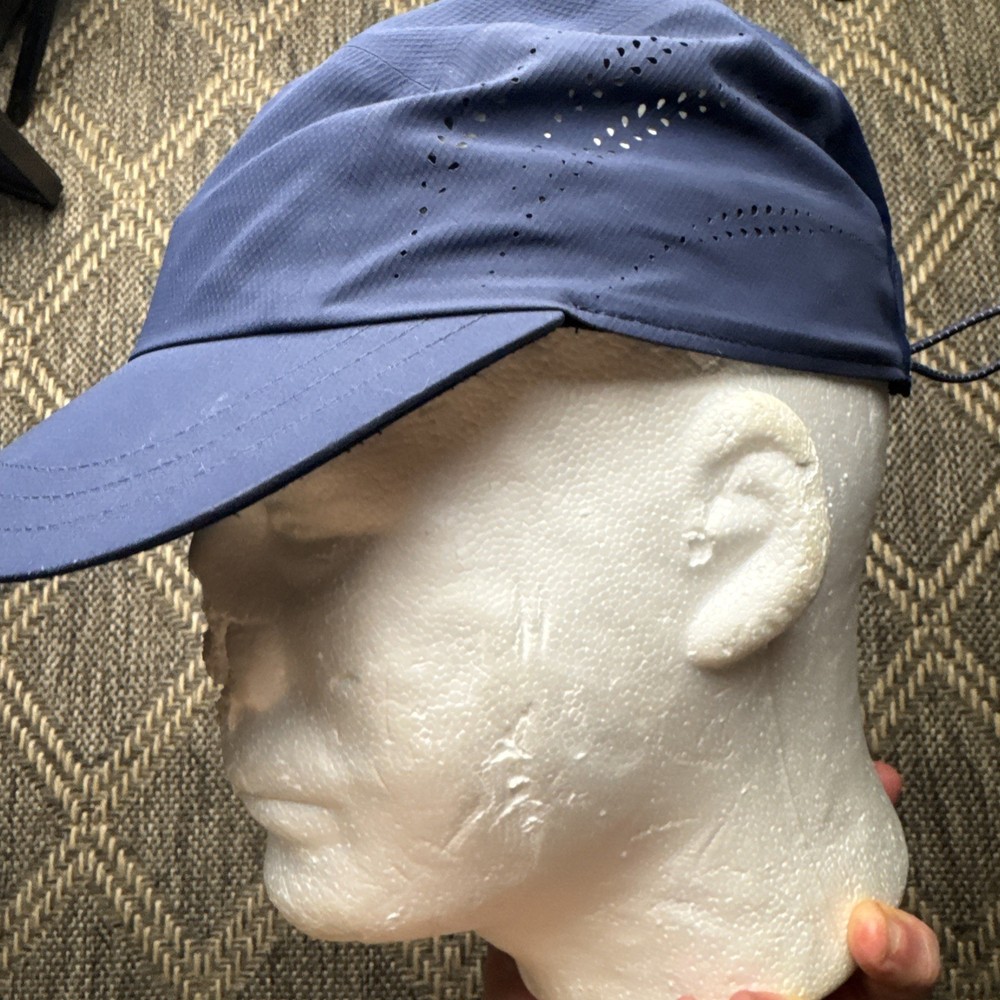 Athleta 5 Panel Ultra Light Run Cap Navy One Size Adjustable Breathable Blank