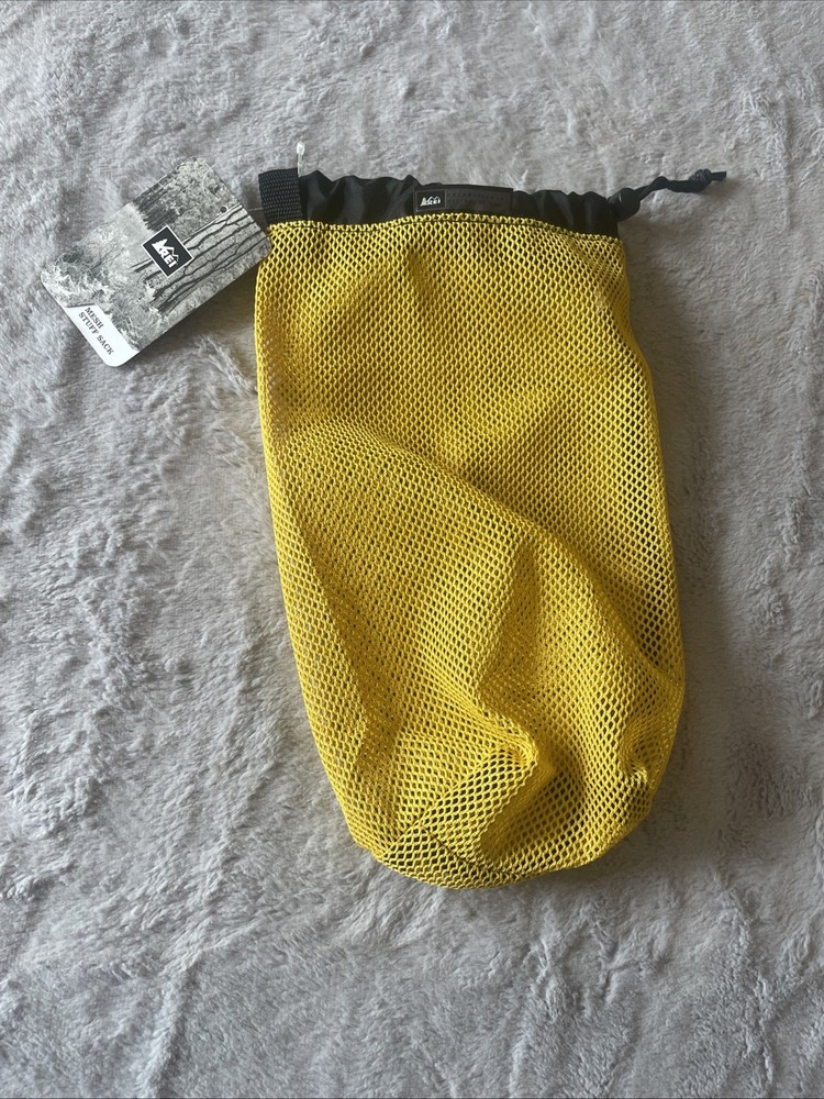 REI mesh storage bag Yellow & Black Medium