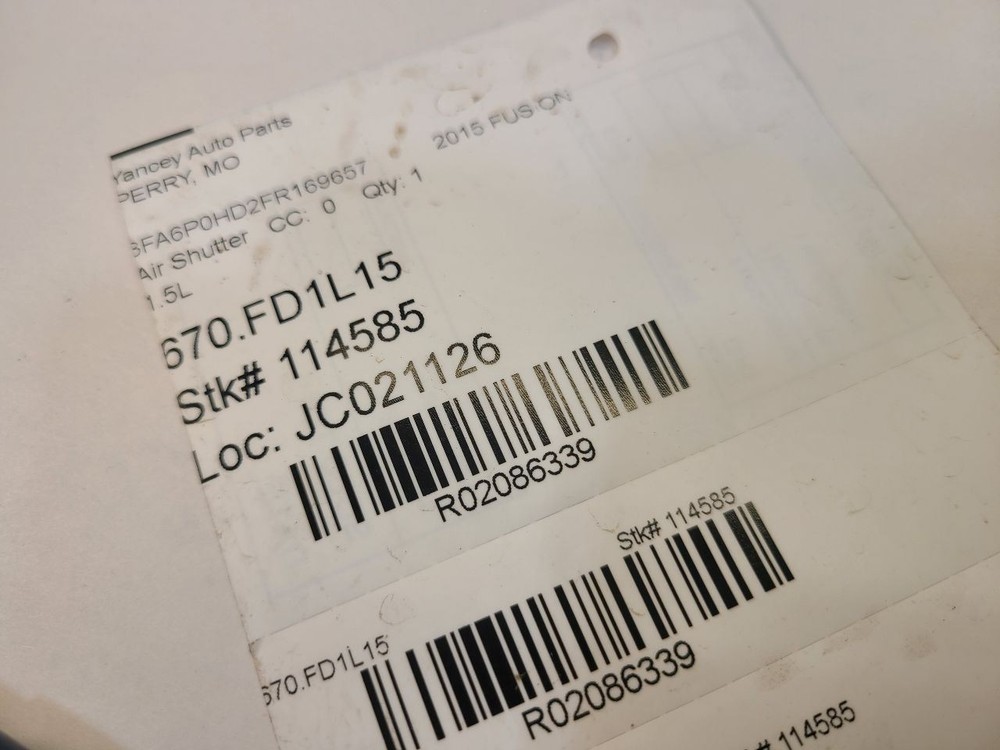 2015 Ford Fusion Air Shutter