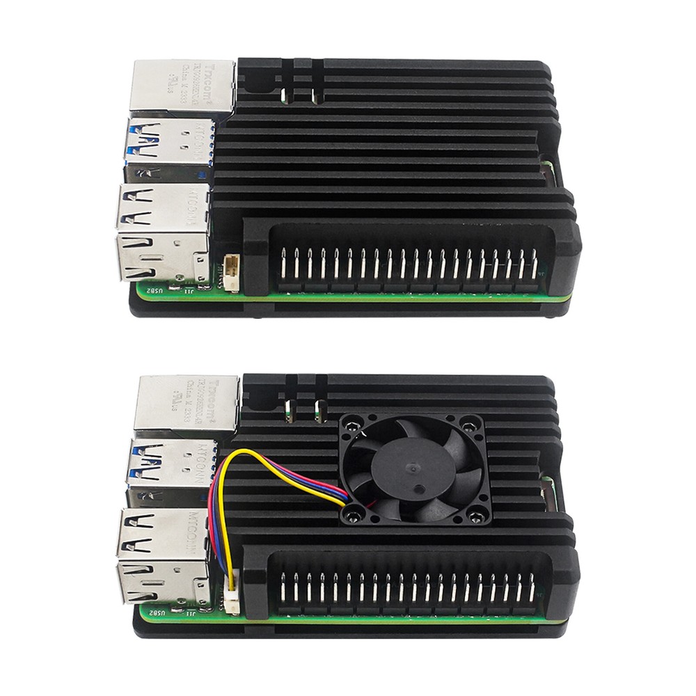 Metal Casing Raspberry pi5 Passive Cooling Casing Optional Cooling Fan US