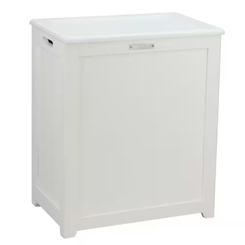 Storage Laundry Hamper in White