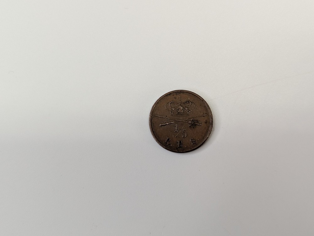 Denmark 1842 1/5 Rigsbankskilling