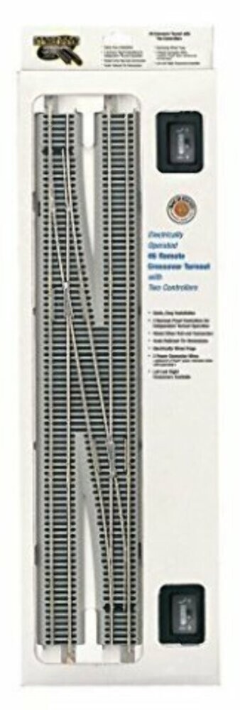 Bachmann 44575 HO Scale #6 Remote Crossover Turnout Left