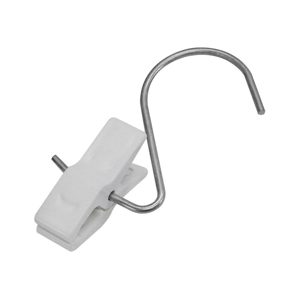 10 PCS White Plastic LAUNDRY HOOK/CLIPS Clothes Pin Display Store Fixture