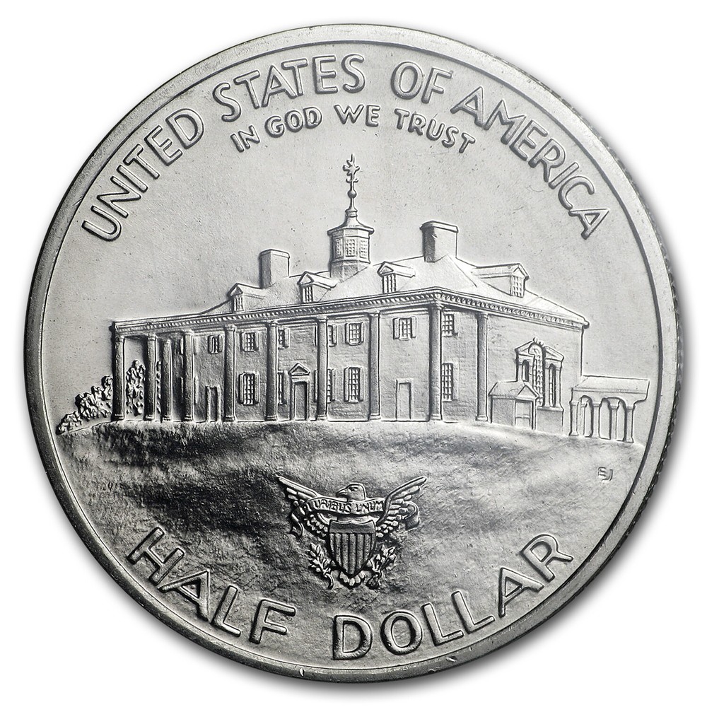 1982-D George Washington 1/2 Dollar Silver Commem BU (Box & COA)