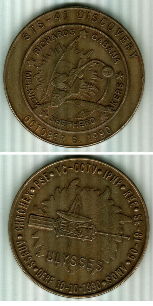 STS-41 DISCOVERY 10-06-1990 COMEMM MEDAL