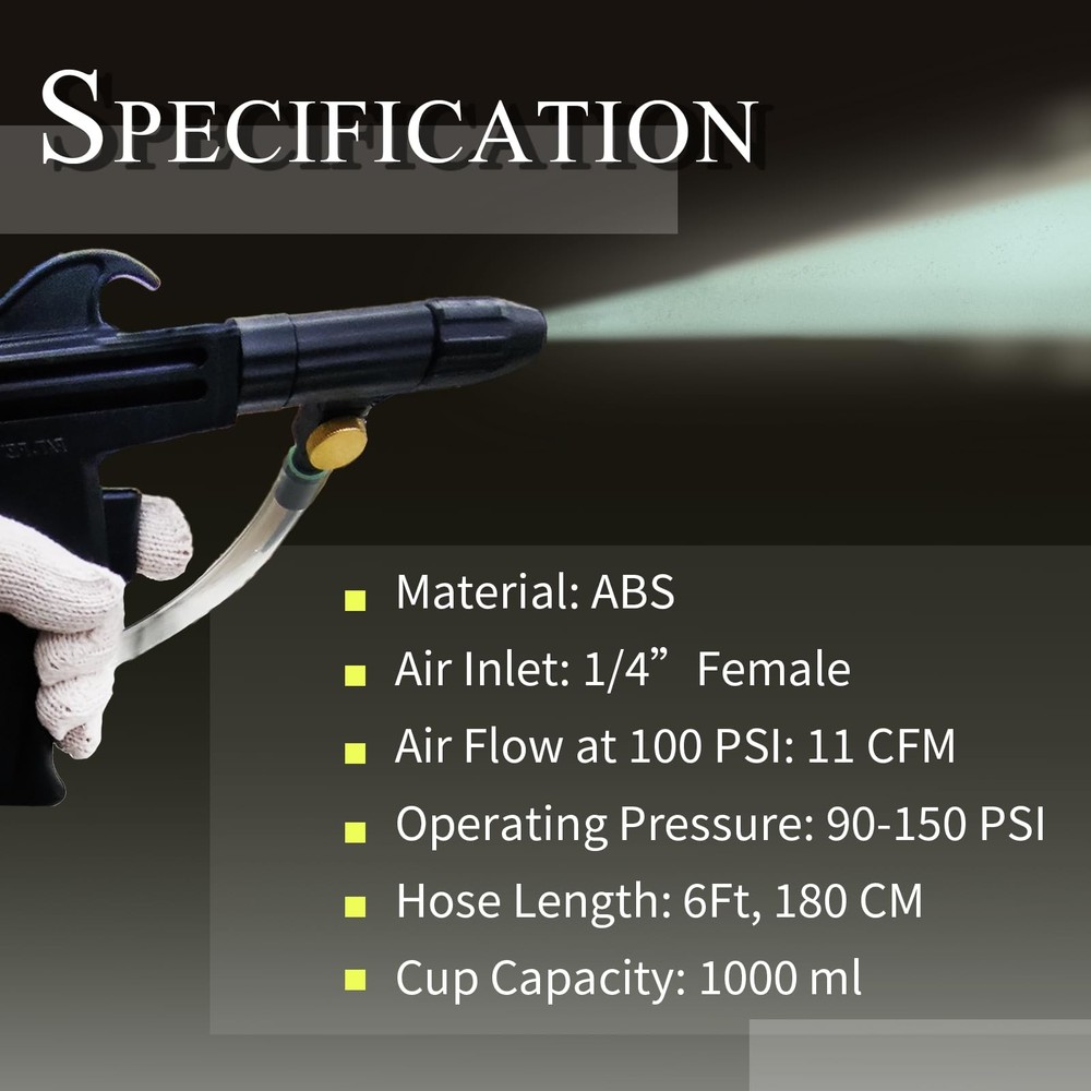 Rust Remover - Power Sand Blaster for Air Compressor - Versatile Cleaning Kit...