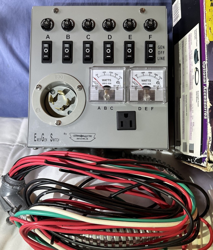 EmerGen Switch Manual Transfer Switch NOS #6-7500