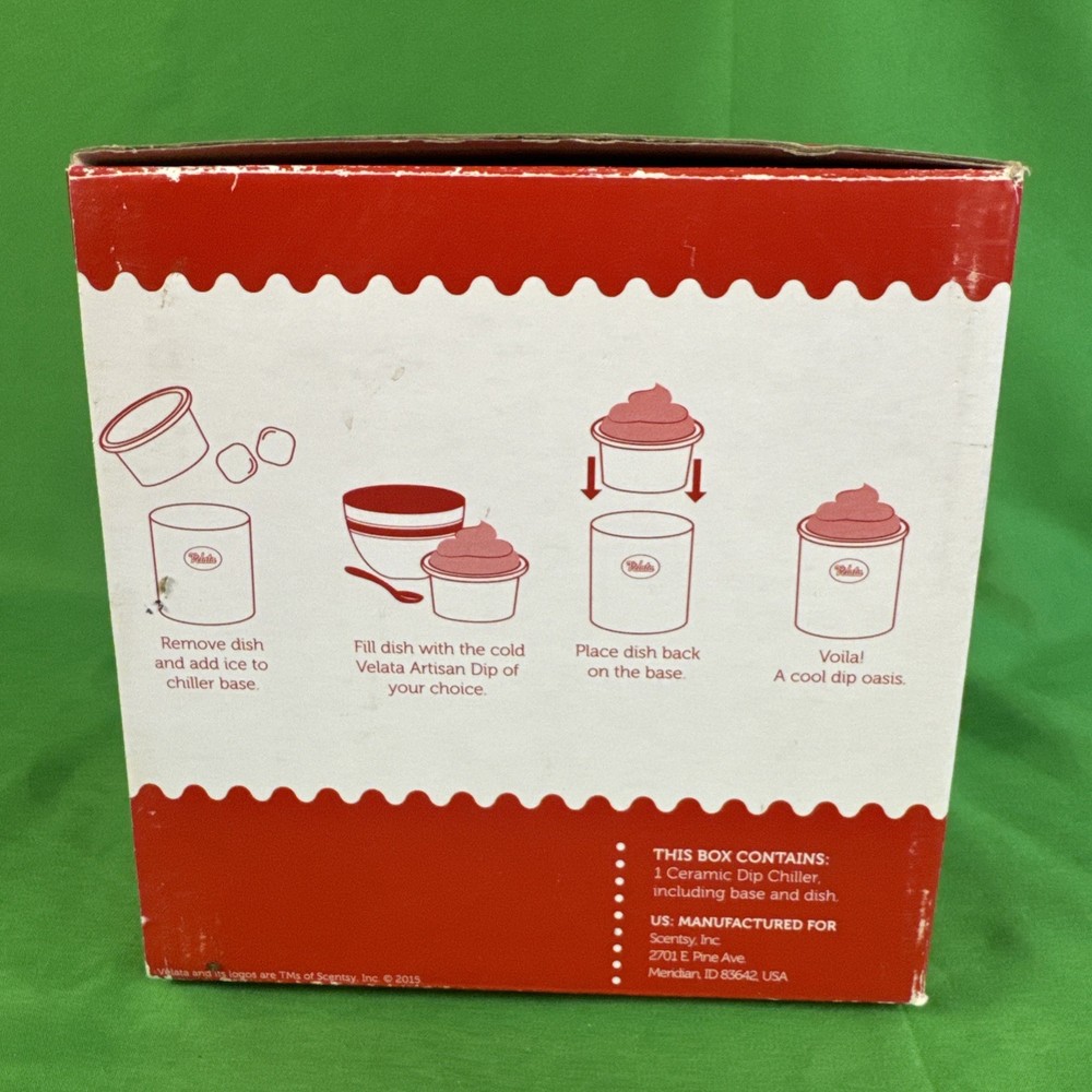 Velata White Ceramic Dip Chiller New