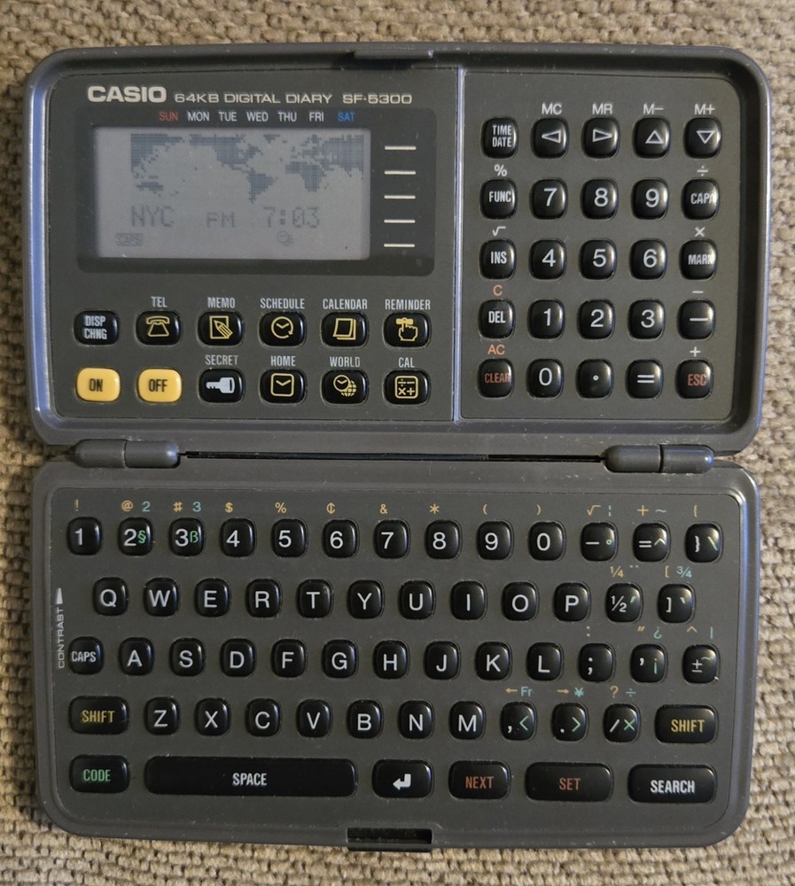 Casio Digital Diary/Organizer SF-5300 - works GREAT! Keep data Private & Secure