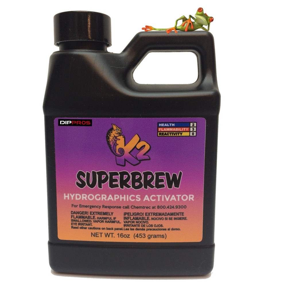 16oz K2 SUPER BREW Hydrographics Liquid Activator cooler then hydrovator