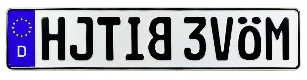Move Bitch German License Plate