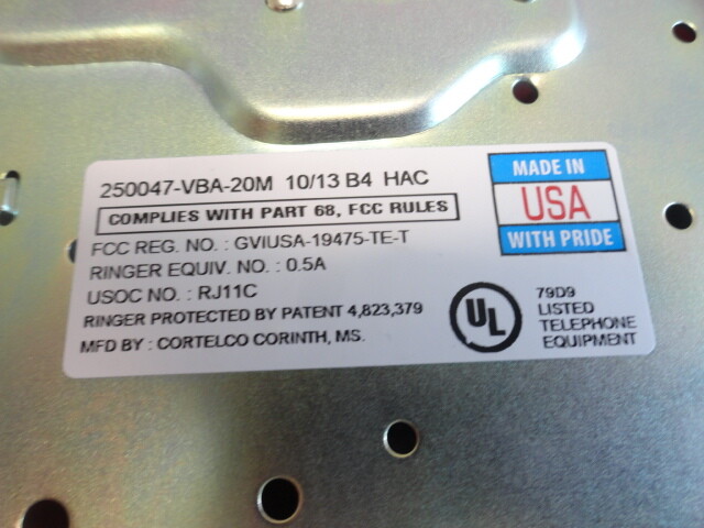 Cortelco 250047-VBA-20M - 2500 Basic Assembled in USA
