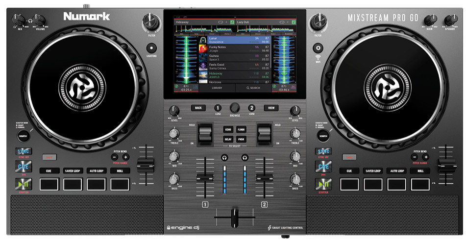 Numark Mixstream Pro Go Battery Powered Streaming DJ Controller + Hard Shell Bag