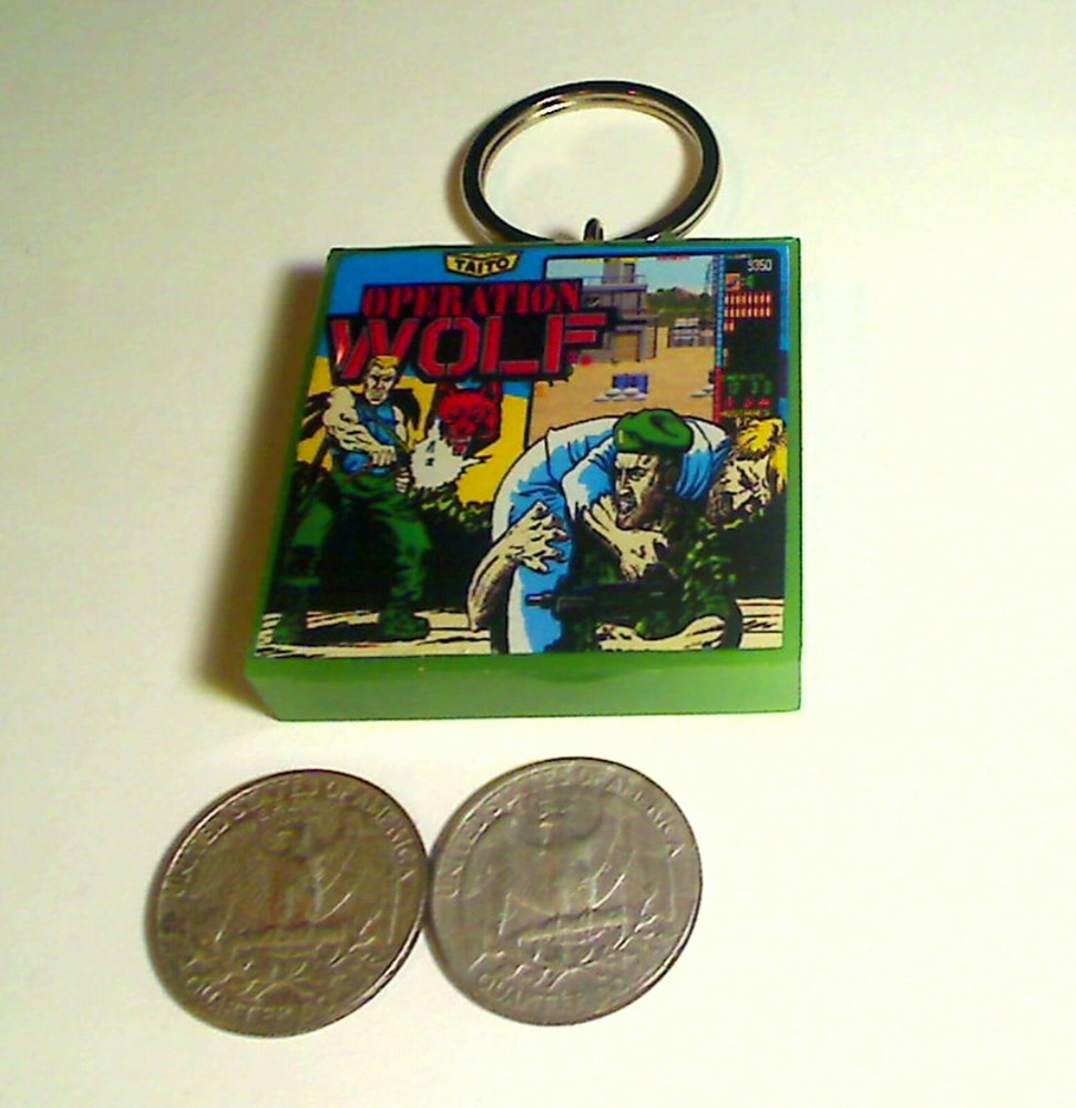Operation Wolf Arcade Coin Door accessory Keychain