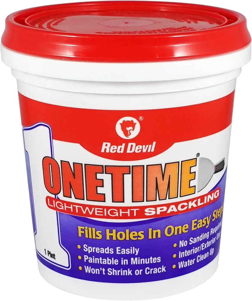 Versatile 1 Pint ONETIME Spackling Paste - Quick, No-Sand Wall Repair Solution