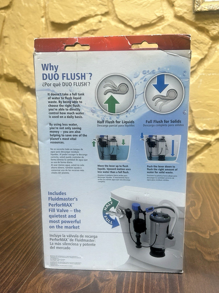 Fluidmaster 550DFRK-1 DuoFlush Fill & Dual Flush Conversion System-OPEN BOX