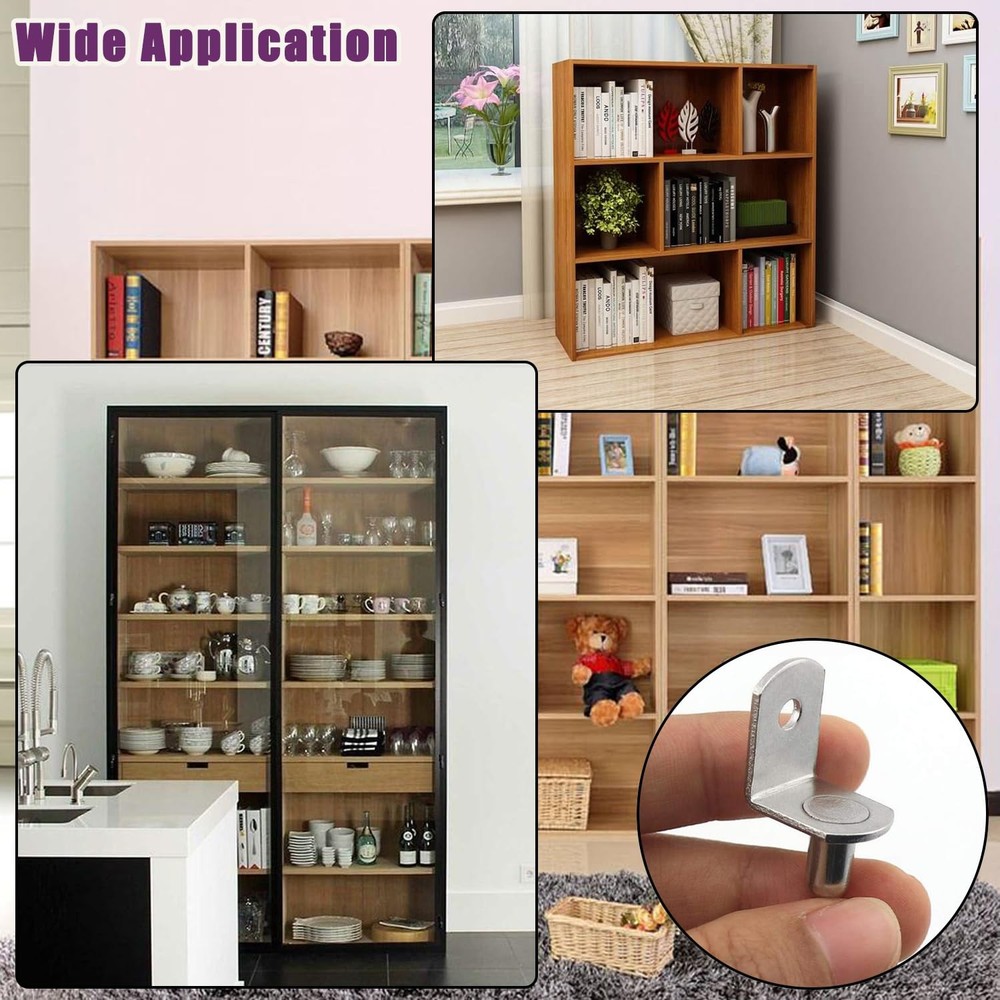 5mm Shelf Support Peg，Support Cabinet Pins，Shelf Bracket 30PCS, Silver