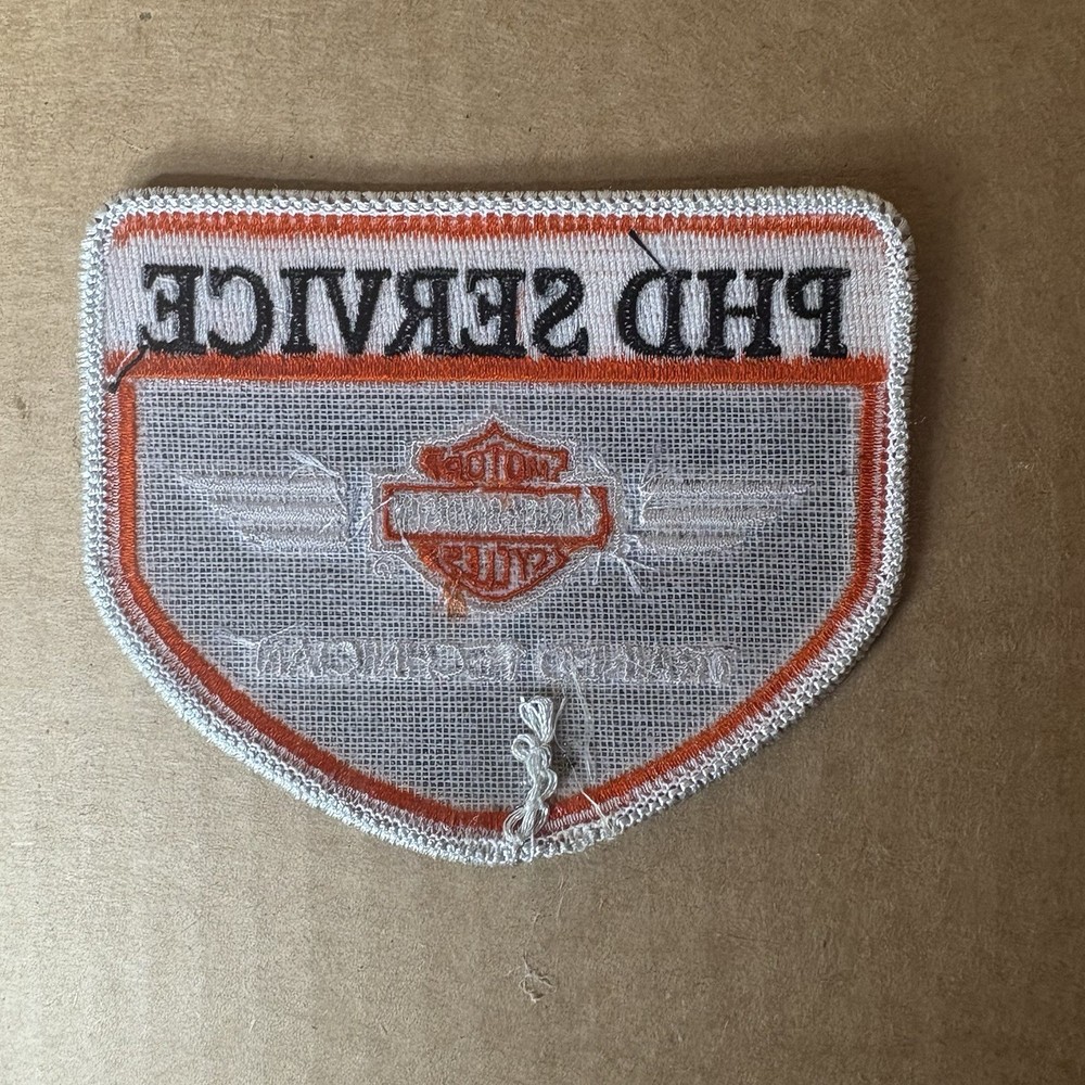 Harley-Davidson Patch PHD Service Trained Technician , 3-3/4" Sew or Iron On New