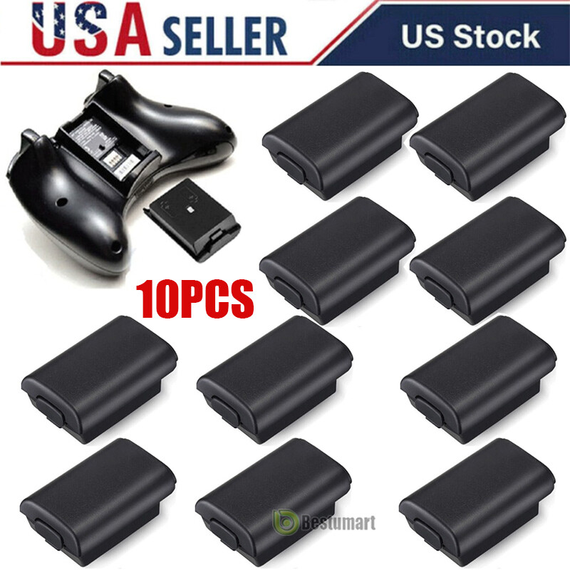 10X AA Battery Back Cover Case Shell Pack For Xbox 360 Wireless Controller Black