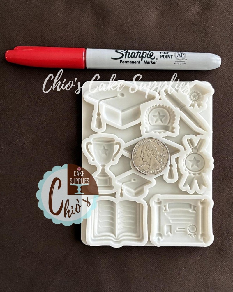 Graduation Themed Silicone Mold