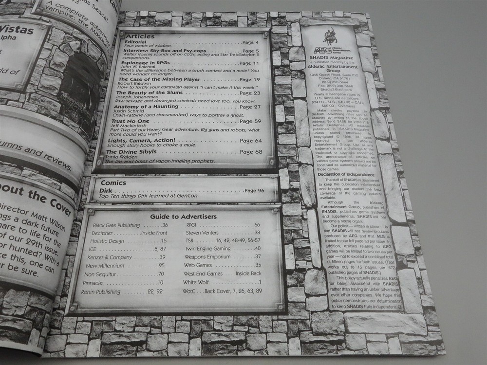 Shadis Magazine: Issue # 29