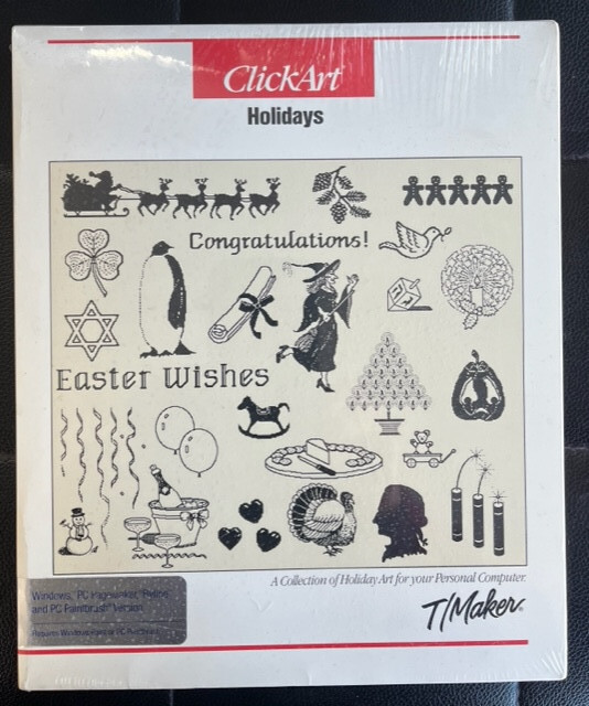 1990 ClickArt Holidays  IBM PC MS Windows 