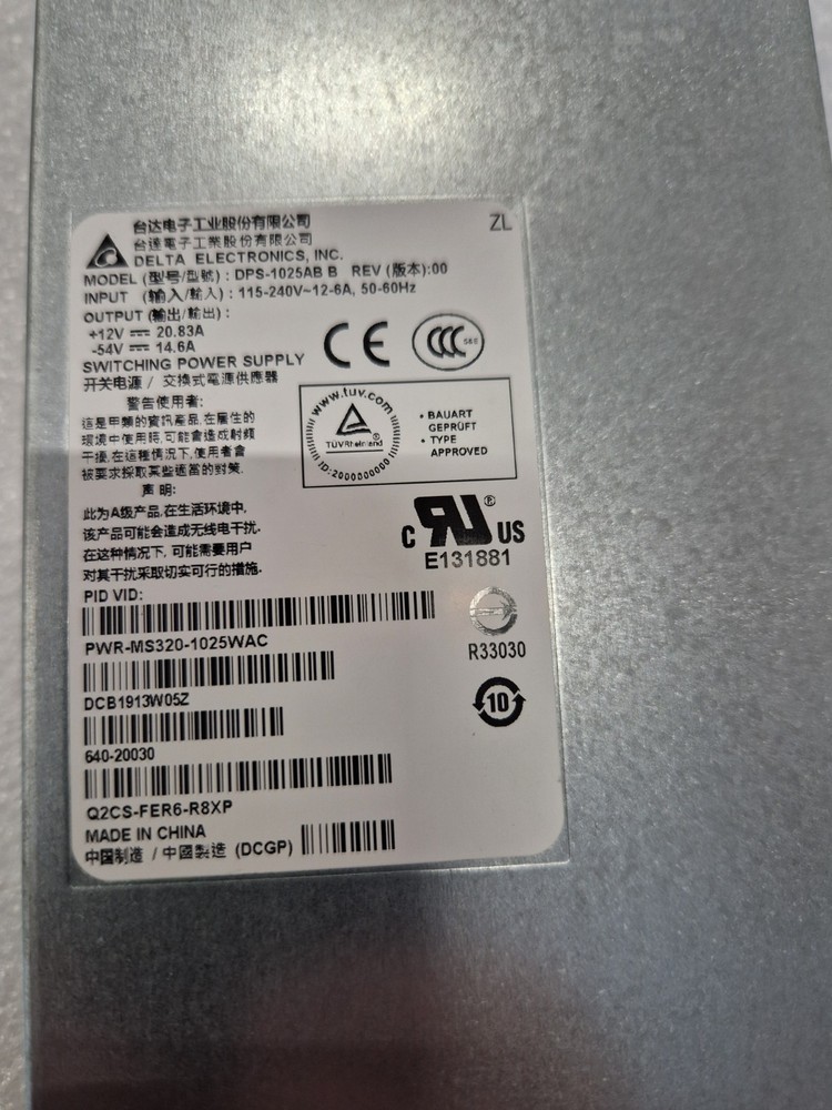 Cisco ‎PWR-MS320-1025WAC Power Supply Module