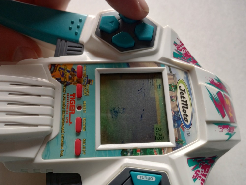 Jet Moto Electronic Handheld Game Tiger 1998 Tested