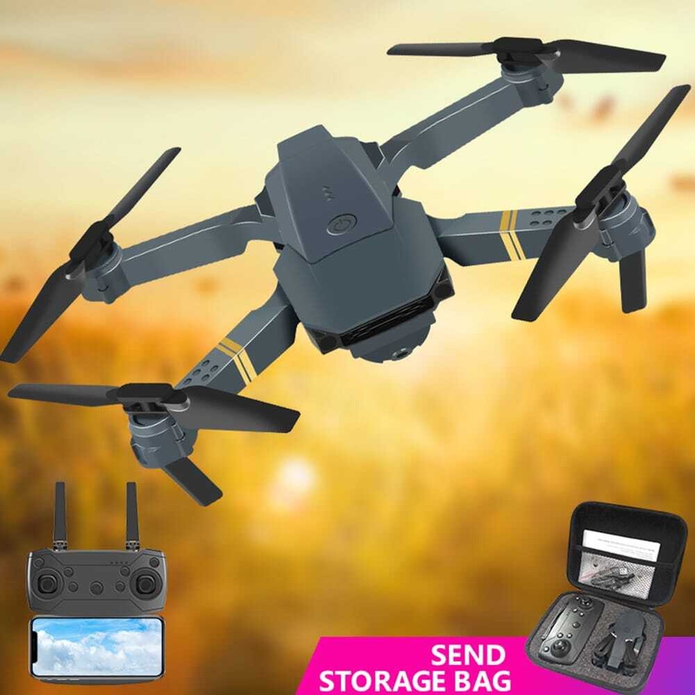 4K Drone HD Wide Angle Camera Drones E58 WiFi RC Quadcopter Foldable 2 batteries