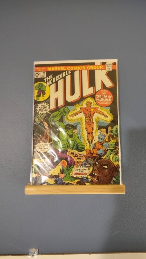 Comic Book Display - Real Wood Wall Mount - Hand Made - Boarded Comics-standard