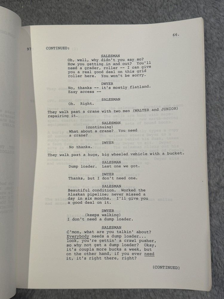 1979 "OIL" by Larry Hankin SCRIPT SCREENPLAY