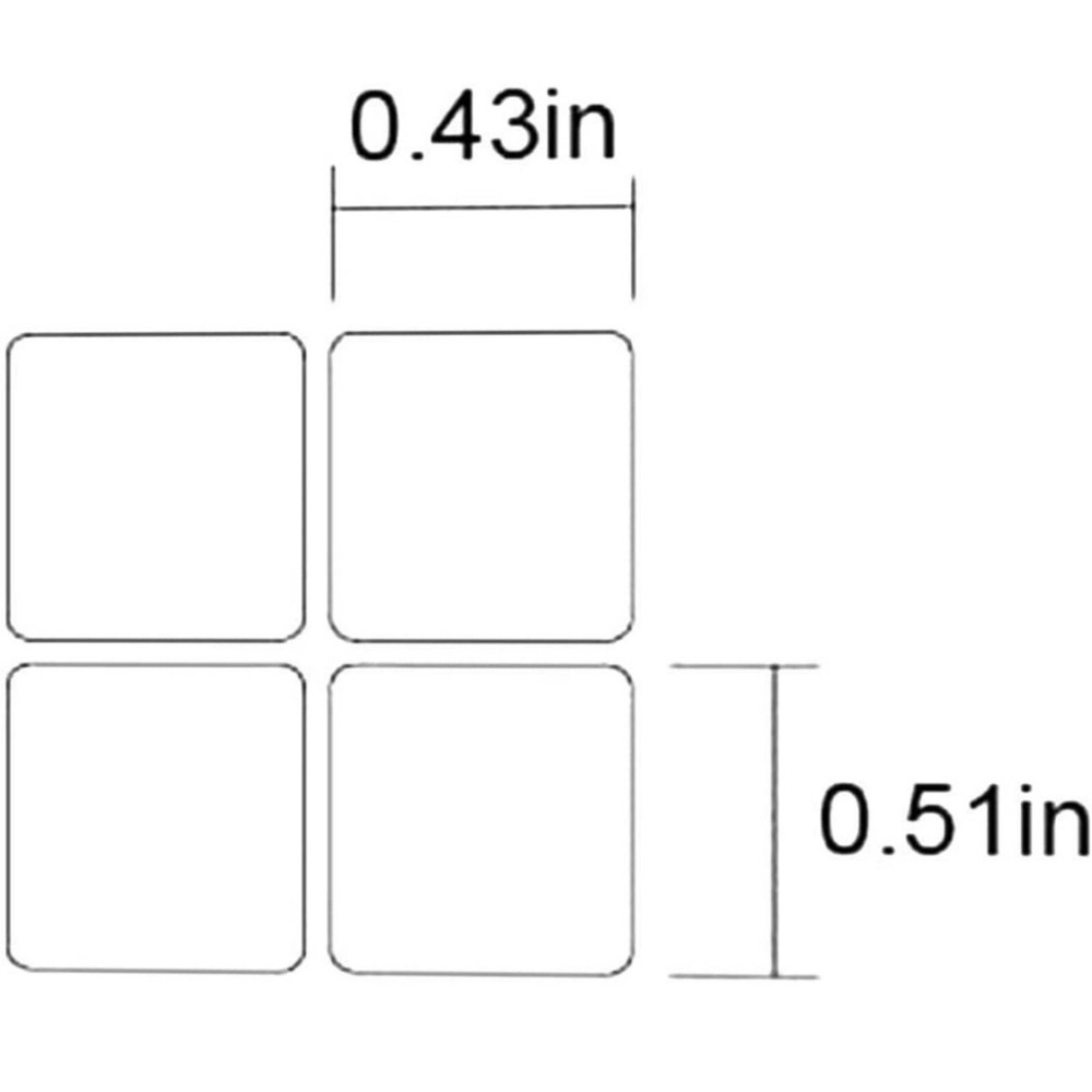 2 PCS Arabic keyboard stickers Waterproof Replacement Computer Laptop White