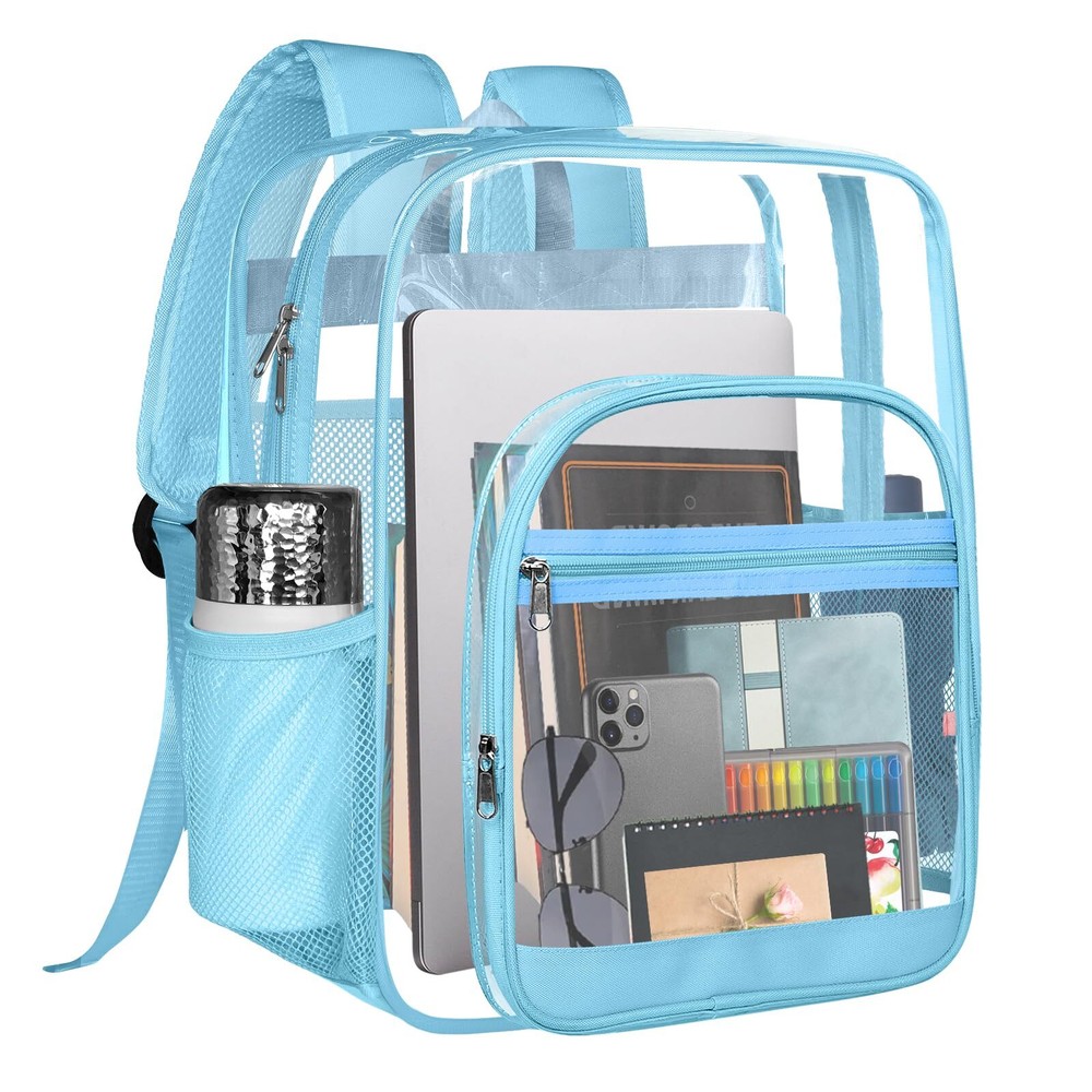 Clear BackpackSturdy Shape Heavy Duty Large Clear Backpack for Stadium Work T...
