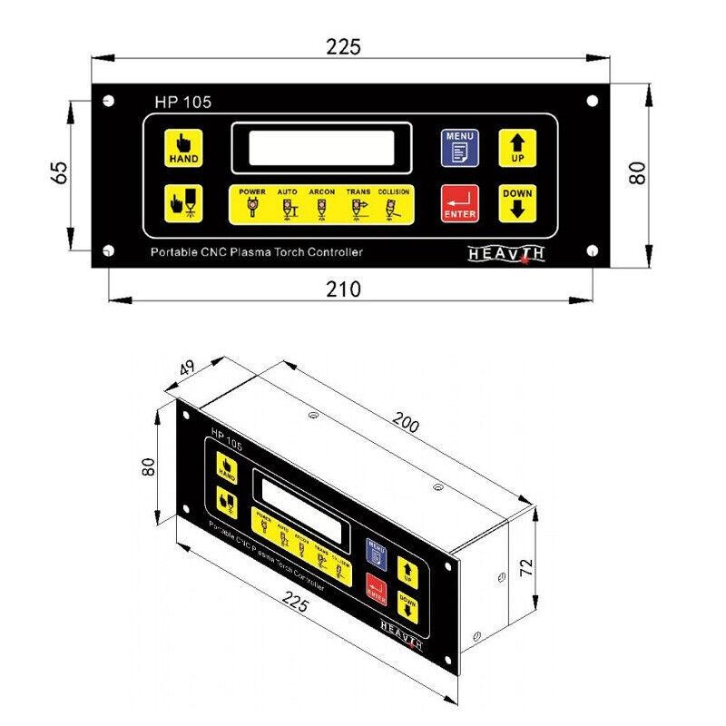 THC HP105 Torch Height Controller 24V for Arc Voltage CNC Plasma Cutting Machine