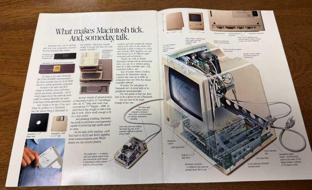 Apple Computer - Macintosh Vintage Sales Brochure /Flyer GREAT CONDITION