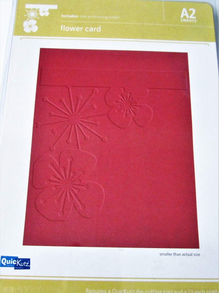 Flower Card QuicKutz Universal Embossing Folder EF-A2-036 NEW!